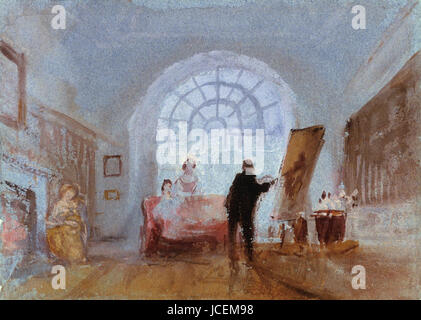 Joseph Mallord William Turner - Artista pittura in una camera 1828 Foto Stock