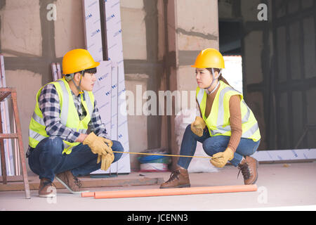 Lavoratori edili Foto Stock