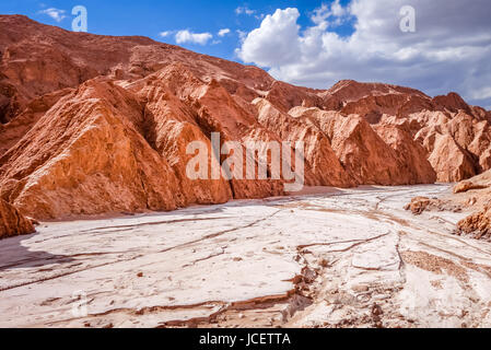 La Valle de la muerte del paesaggio in San Pedro de Atacama, Cile Foto Stock