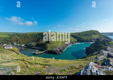 Boscastle sulla North Cornish Coast nel Regno Unito. Foto Stock