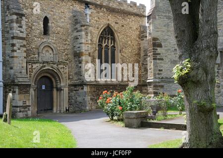 La Chiesa Abbaziale di Santa Maria & St Helena, Elstow, Bedfordsh Foto Stock