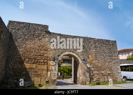 Gorna porta, porta superiore, al di fuori della città vecchia, Ohrid Macedonia Foto Stock