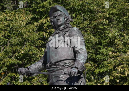 Statua di Ammiraglio di Peter Tordenskjold a Oslo, Norvegia Foto Stock