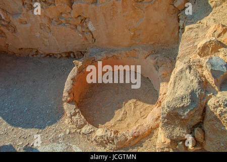 Le rovine della fortezza di Masada, Israele Foto Stock