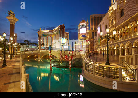 Il Venetian hotel di Las Vegas, Nevada, Stati Uniti Foto Stock
