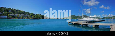 Falmouth Superyacht Dock, Antigua Foto Stock