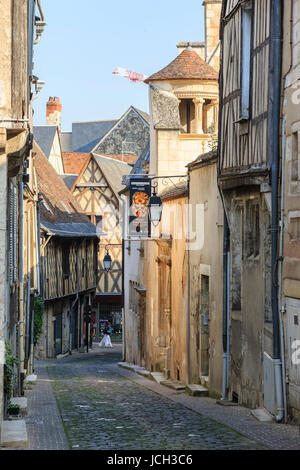 Francia, Cher (18), Bourges, rue de l'Hôtel Lallemant // Francia, Cher, Bourges, Hotel Lallemant street Foto Stock