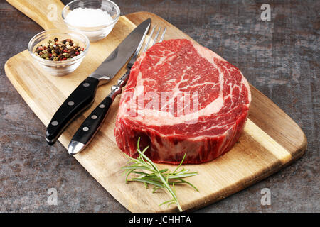 Steak - Secco invecchiato Wagyu Entrecote Steak Foto Stock