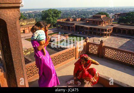 Rovine a Fatehpur Sikri, India Foto Stock