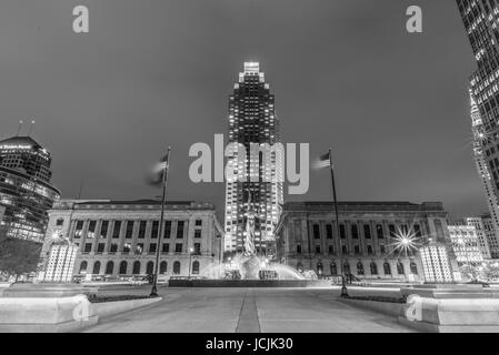 Veteran's Memorial Plaza, Cleveland Foto Stock