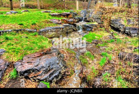 Una piccola cascata in Mount Royal - Montreal, Canada Foto Stock