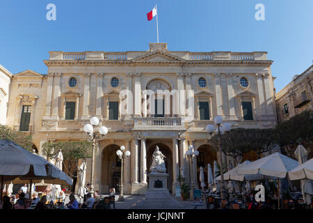 Biblioteca nazionale, Repubblica Street, Valletta, Malta Foto Stock