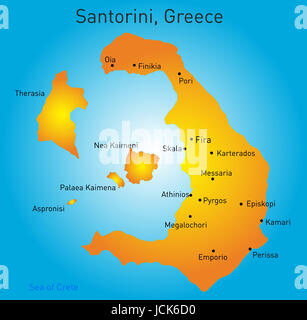 Mappa Di Mykonos Foto Stock Alamy