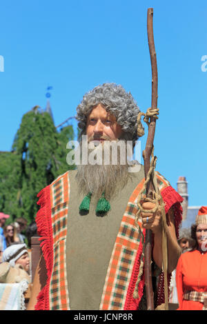 Il Patriarca ebreo Abramo durante la processione del Santo sangue in Bruges, Belgio Foto Stock