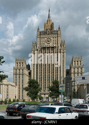 L'edificio di Stalin, Ministero degli Affari Esteri, Mosca, Russia, Europa Foto Stock