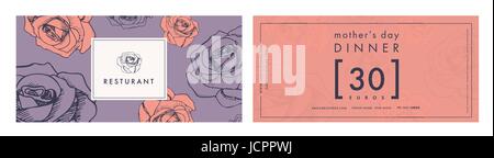 Biglietto di auguri con le madri messaggio della giornata Illustrazione Vettoriale