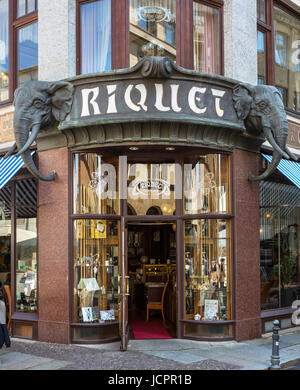 Riquet & Co coffee house, Lipsia, Sassonia, Germania Foto Stock