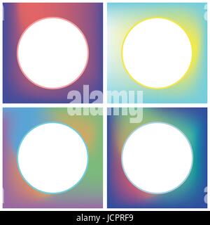 Vector icon set della sfera al neon Illustrazione Vettoriale