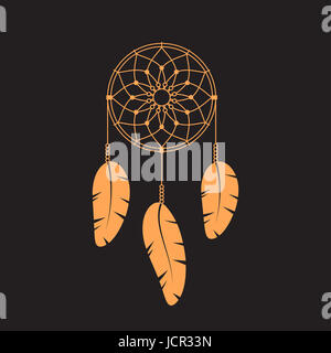 Vector indian dream catcher. Dream Catcher icona vettore Foto Stock