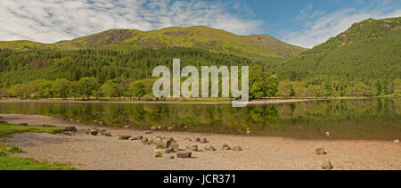 Loch Lubnaig vicino a Callander Panoramic Foto Stock