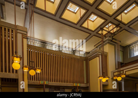 Lloyd Wright Chiesa di Chicago Design Foto Stock