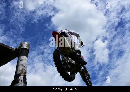 Stunt Mania display in Banbury & District mostrano in Spiceball Park, Banbury, Regno Unito Foto Stock