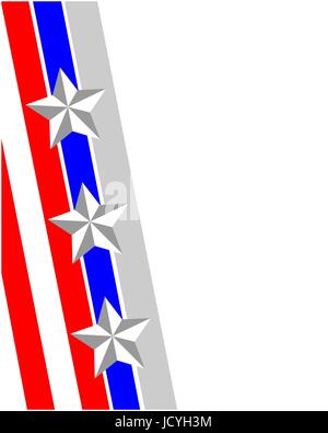 Sfondo del telaio con una stilizzata bandiera degli Stati Uniti Illustrazione Vettoriale