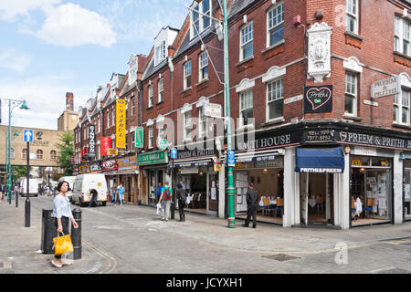 Brick Lane nell'East End di Londra, England, Regno Unito Foto Stock