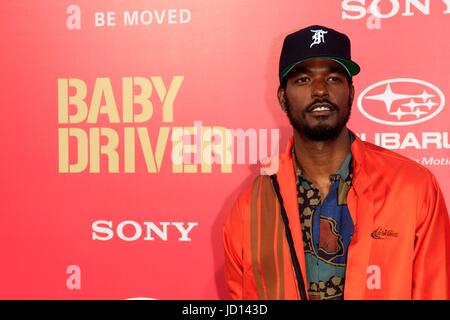 Los Angeles, CA, Stati Uniti d'America. 14 Giugno, 2017. Luca James presso gli arrivi per baby driver Premiere, Ace Hotel Los Angeles, Los Angeles, CA il 14 giugno 2017. Credito: Priscilla concedere/Everett raccolta/Alamy Live News Foto Stock