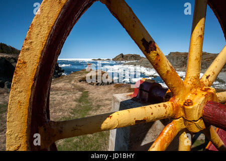 Assonnato Cove resti di data mining - Testa di corvo, Twillingate, Terranova, Canada Foto Stock