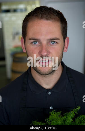 Rick toogood, boreale sul prato, padstow, Cornwall, Regno Unito Foto Stock