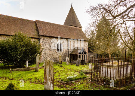 Santa Margherita di Antiochia Chiesa, Darenth Hill, Darenth, Kent, Inghilterra Foto Stock