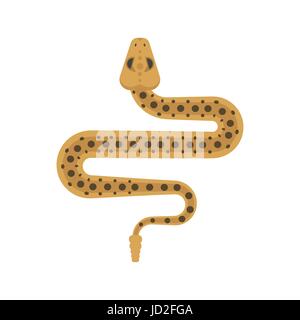 Vettore stile piatto illustrazione di Sidewinder snake. Icona per il web. Isolato su sfondo bianco. Illustrazione Vettoriale