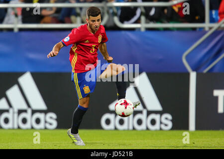 Jose Gaya durante UEFA Europei Under-21 match tra la Spagna e la ex Repubblica iugoslava di Macedonia il 17 giugno 2017 a Gdynia, Polonia. (Foto di MB Media) Foto Stock