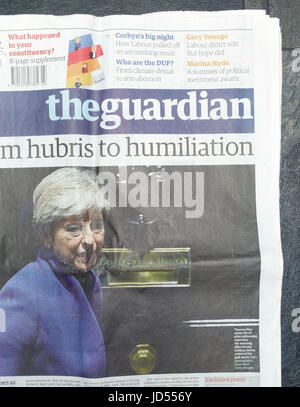 UK Guardian per passare al formato tabloid in early 2018giornalmente Foto Stock