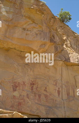 Sego Canyon il pittogramma pannello, Sego Canyon, nei pressi di Thompson, Utah, Stati Uniti d'America Foto Stock