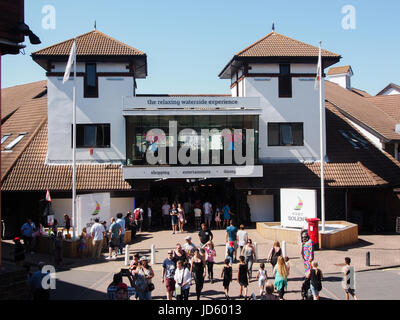 L'ingresso a Port Solent Marina, ristoranti e shopping centre, Portsmouth, Inghilterra Foto Stock