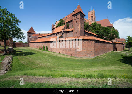 Il castello di Malbork (Marienburg), Ordine dei Cavalieri Teutonici fortezza medievale, Polonia Foto Stock