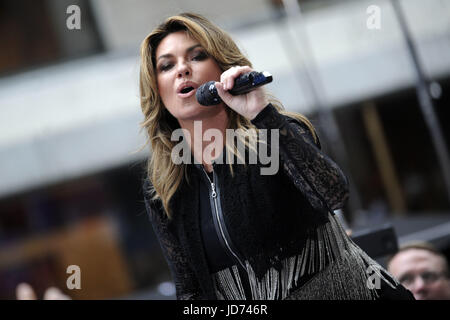 Shania Twain live bei einem Konzert der 'NBC Today Show Citi serie di concerti auf dem Rockefeller Plaza. New York, 16.06.2017 | Utilizzo di tutto il mondo Foto Stock