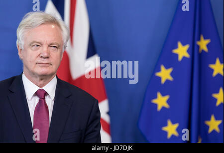 Bruxelles, Belgio. Xix Jun, 2017. David Davis, segretario di Stato per la chiusura dell'Unione europea, dà il via i negoziati Brexit Credito: Andia/Alamy Live News Foto Stock