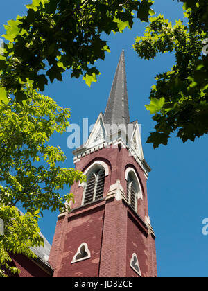 La prima chiesa battista, Fairport NY Foto Stock