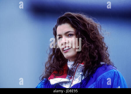 Nancy Kerrigan (USA), medaglia di bronzo sui concorrenti a i 1992 Giochi Olimpici Invernali Foto Stock