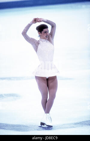 Nancy Kerrigan (USA), medaglia d'argento a concorrenti il 1994 Giochi Olimpici Invernali Foto Stock