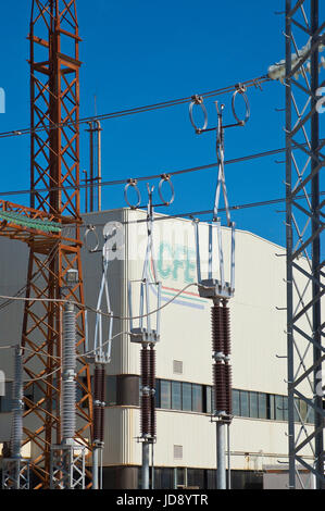 Centrale geotermica Cerro Prieto, Comision Federal de Electricidad. Messico Foto Stock