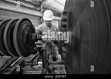 Tornio opera in Centrale geotermica CERRO PRIETO, Comision Federal de Electricidad. Messico Foto Stock