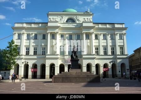 Palazzo Staszic, sede dell'Accademia polacca delle scienze a Varsavia, Polonia, Europa centro-orientale. Giugno 2017. Foto Stock