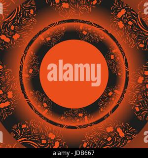 Vettore di colore arancione scuro e modello nero Illustrazione Vettoriale