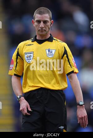 STEVE TANNER PREMIER LEAGUE ARBITRO Reebok Stadium Bolton Inghilterra 21 Febbraio 2009 Foto Stock