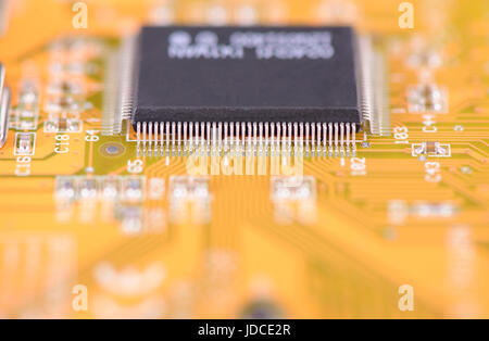 Computer platine con la rete e la connessione Foto Stock