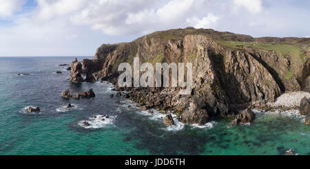 Vedute aeree di Dalmore Beach, Dail Mor, Carloway Lewis, Ebridi Esterne Foto Stock